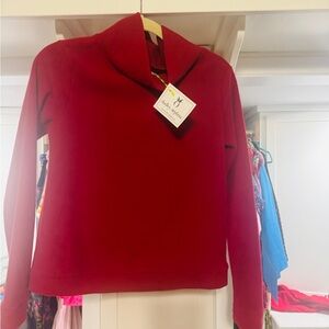 Dudley Stephens Red Cowl Neck Sweater new with tags red small